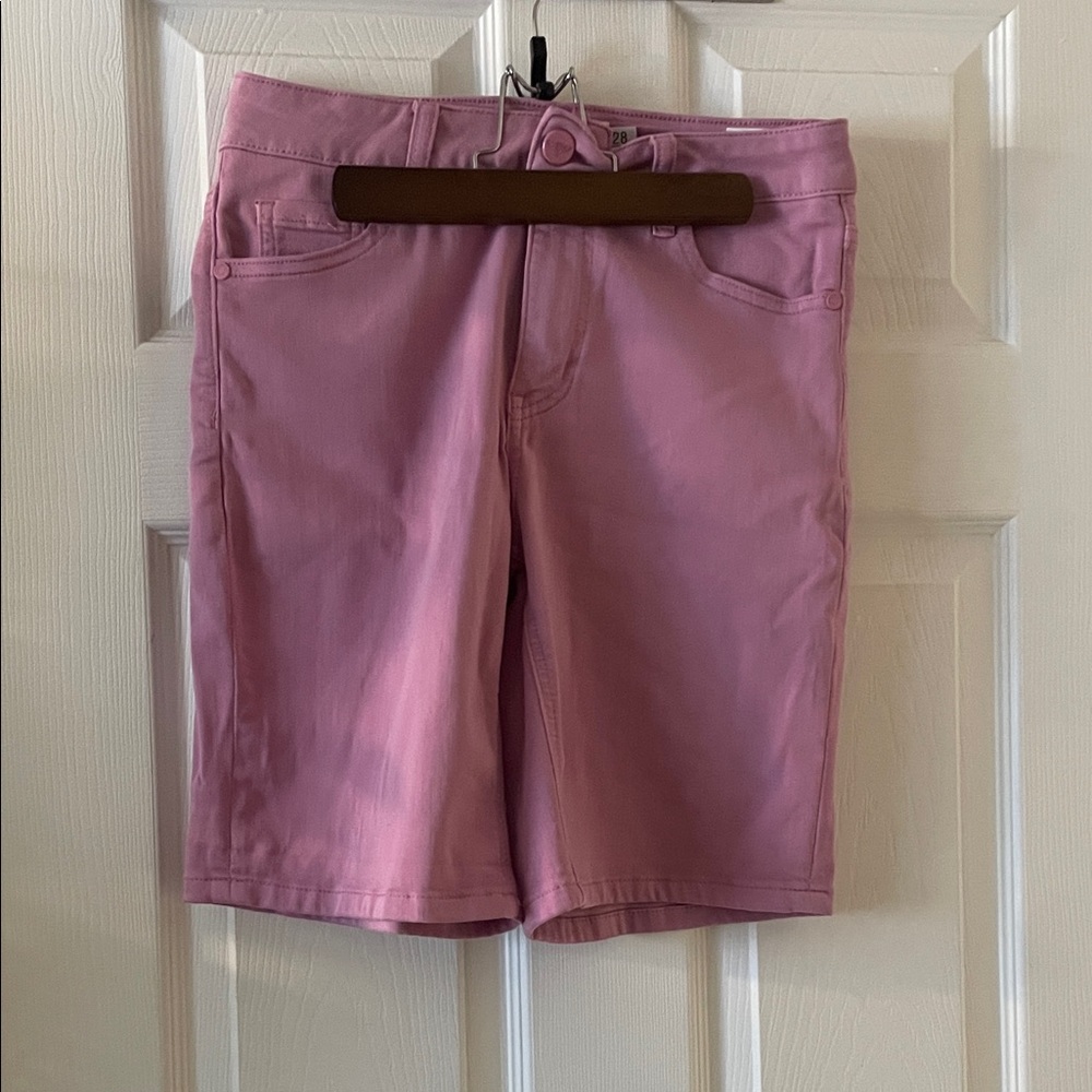 Pink stretchy shorts
